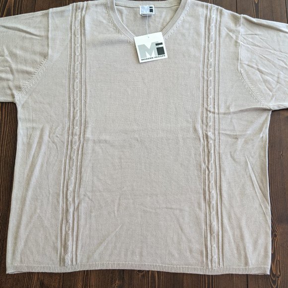 🖤 3/$15 🖤 Men's Modern Images Lightweight Silt V-neck Sweater NWT Silt/Cream - Picture 4 of 16